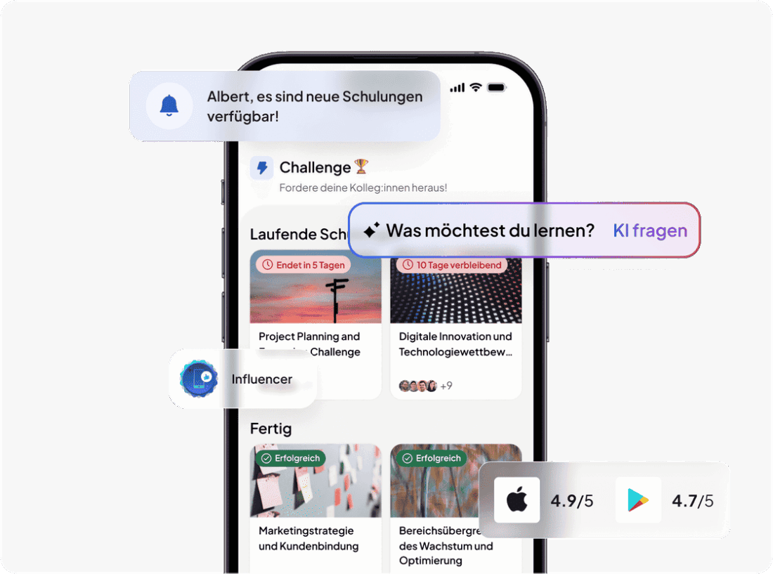 360 Learning mobile ansicht
